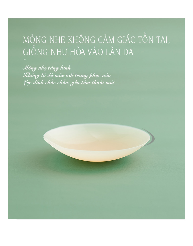 Miếng Dán Ngực Silicon Nhiệt Tự Thân Siêu Mỏng Bám Chắc Cao Cấp PK482