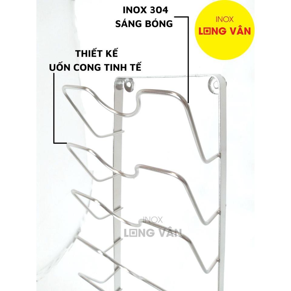 Treo máng nắp nồi vung INOX 304 cao cấp (loại 6 nắp, 9 nắp)