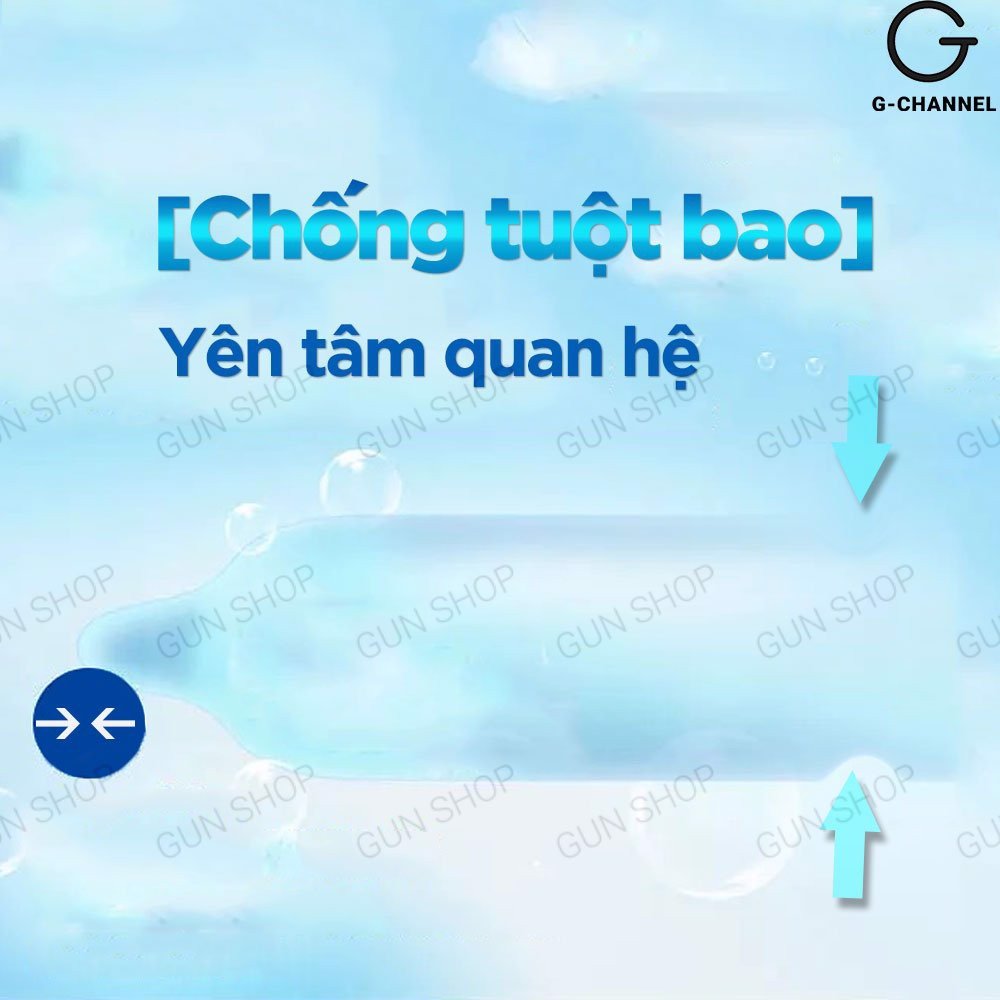 [Hộp 10 cái] Bao cao su Gun Super Ultra Thin - Siêu mỏng 0.03mm