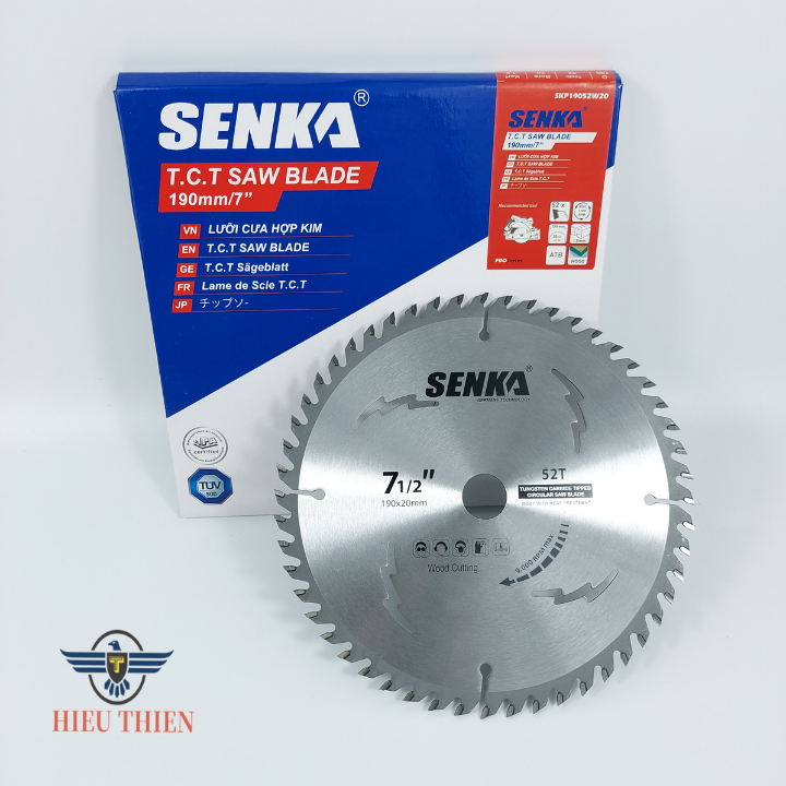 Lưỡi cắt gỗ hợp kim 190mm 52 răng SENKA