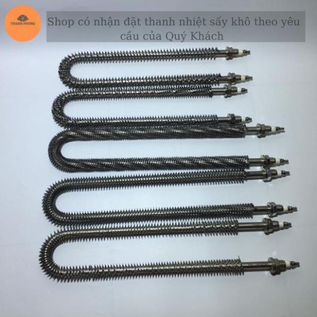 Điện Trở Sấy Khô Chữ U Thanh Nhiệt Cánh Tản Đốt Nóng 20cm 220V