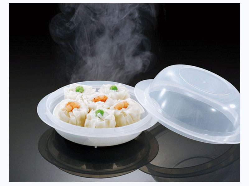 Combo Hộp đựng hấp thực phẩm trong lò vi sóng có nắp đậy nội địa Nhật Bản