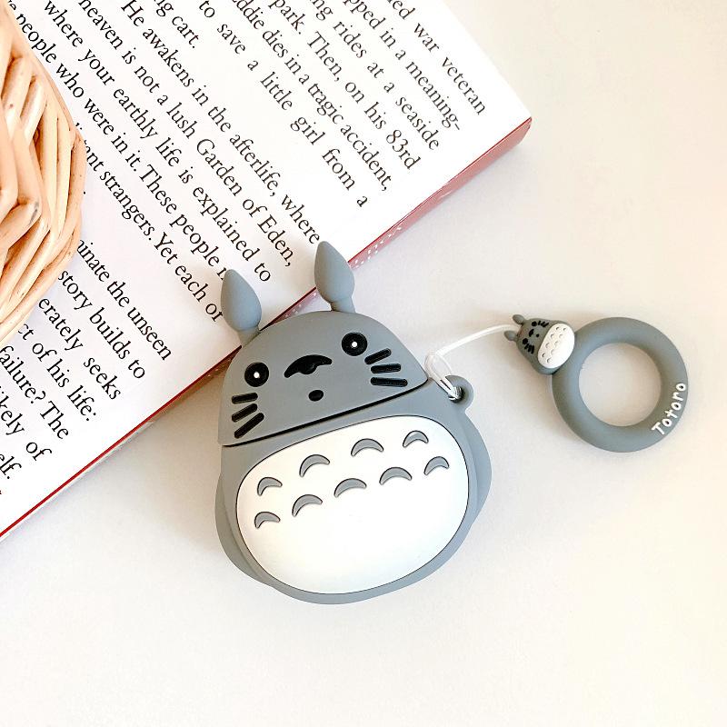 Bao Case Cho Airpods 1/ 2 Hình Totoro_Tặng Kèm Móc khóa Mèo Con Ngồi Hộp