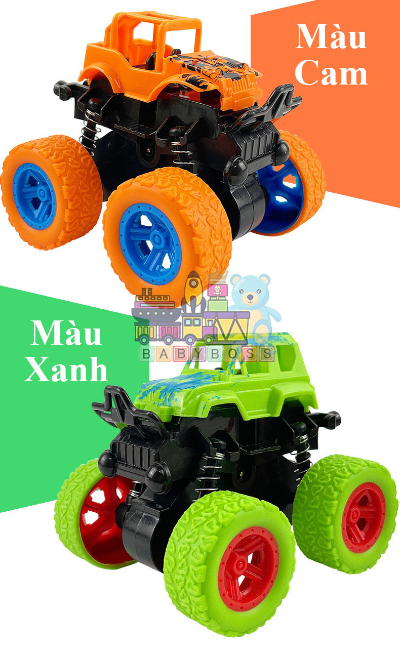 Xe Ô Tô Đồ Chơi Cho Bé Trai, Xe Địa Hình Lộn Nhào 360°, Xe Địa Hình Chạy Đà Bằng Nhựa ABS.