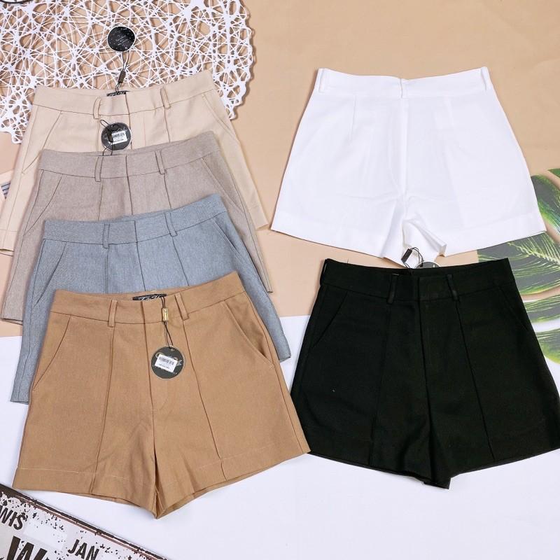 Quần đùi vải lưng cao hàng thiết kế Sutp shop