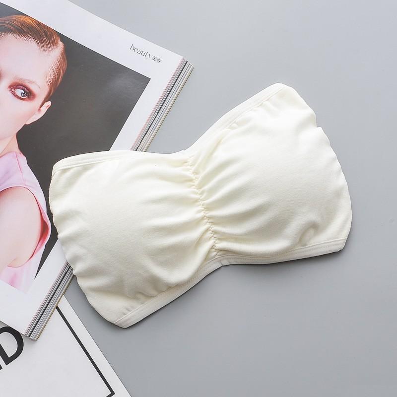 Áo lót bra không dây vải cotton kèm mút nâng ngực, hàng nhập Quảng Châu
