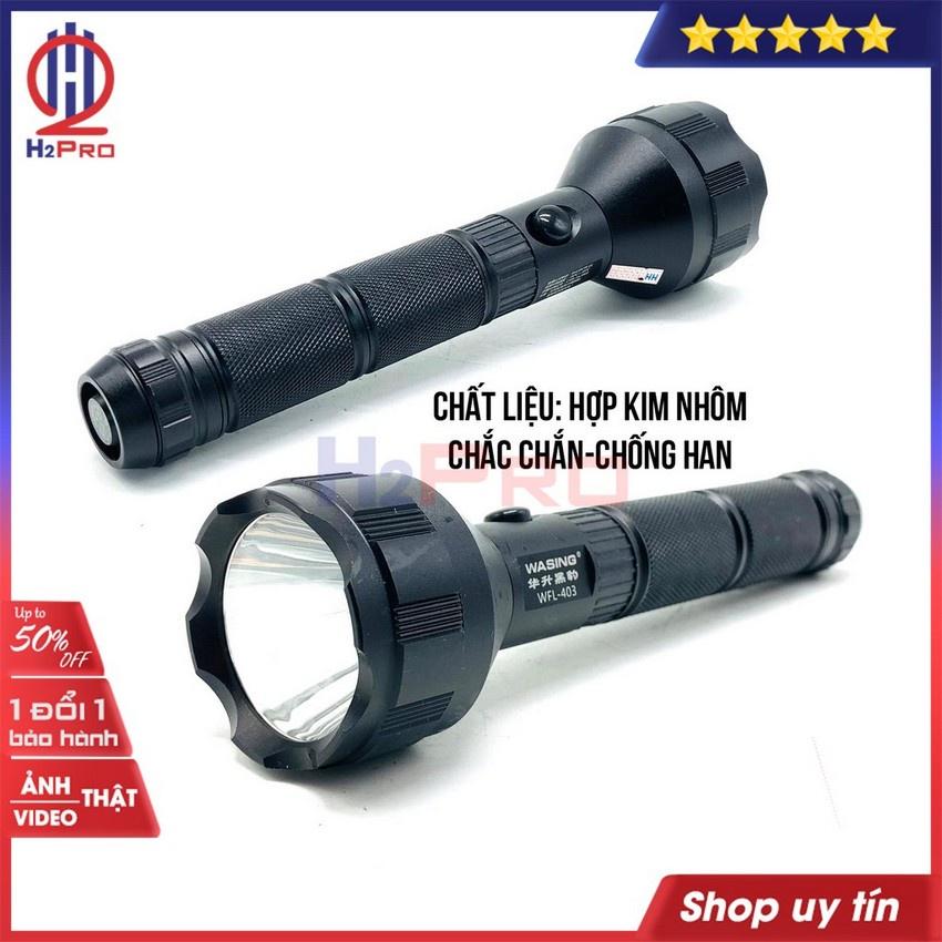 Đèn pin cầm tay siêu sáng WASING 403 H2Pro