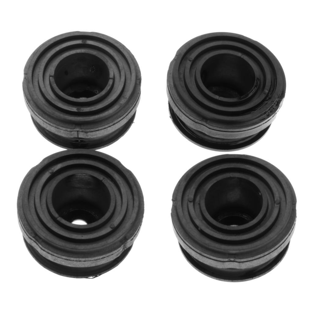 4Pcs Motorcycle Lower Round Rubber Feet Pads fits Honda 68325-Z07-003 Black