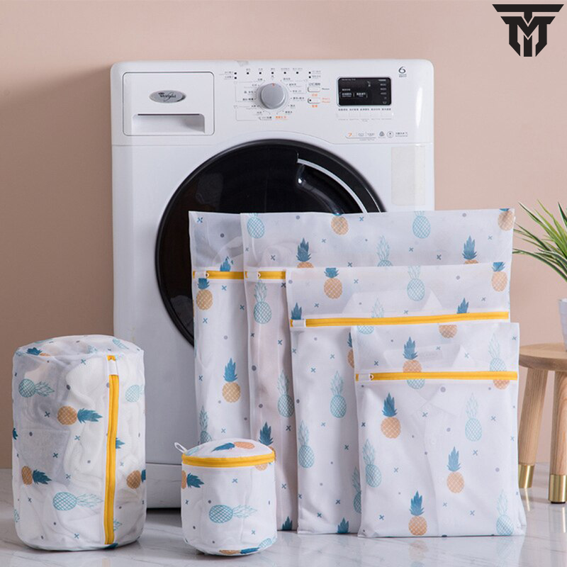 Combo 6 Túi Giặt Lưới Bảo Vệ Quần Áo Teement , Túi Lưới Mịn Polyester Bảo Quản Quần Áo Dùng Cho Máy Giặt Siêu Bền Tiện Dụng - Hàng Chính Hãng