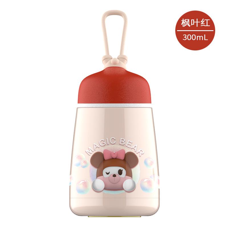 Khuyến mại gấu ma thuật bong bóng nhạc cốc giữ nhiệt trẻ em cốc giữ nhiệt nhỏ và di động cốc giữ nhiệt bằng thép không gỉ 304 mini dễ thương cốc bụng lớn