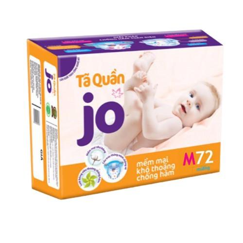 Bỉm JO Quần size M72, L64, XL56, XXL48, chiến binh nano bạc mạnh mẽ diệt sạch vi khuẩn, bảo vệ bé yêu khỏi hăm tã.