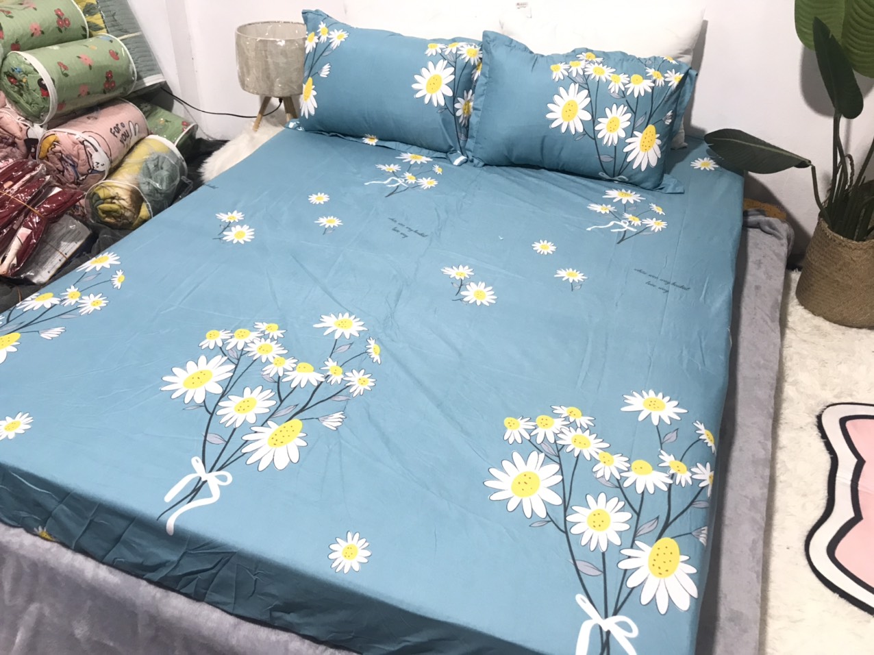 Bộ Chăn Ga Gối Hè Thu 5 Món Mã CH205