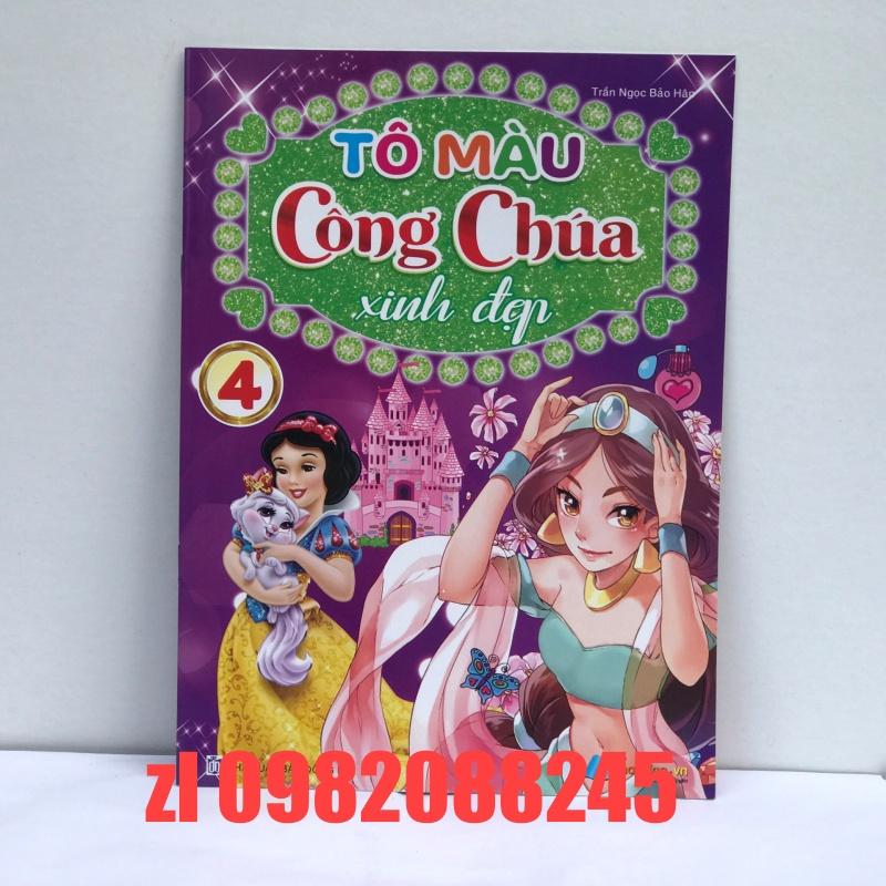 tập tô màu cong chúa xinh đẹp