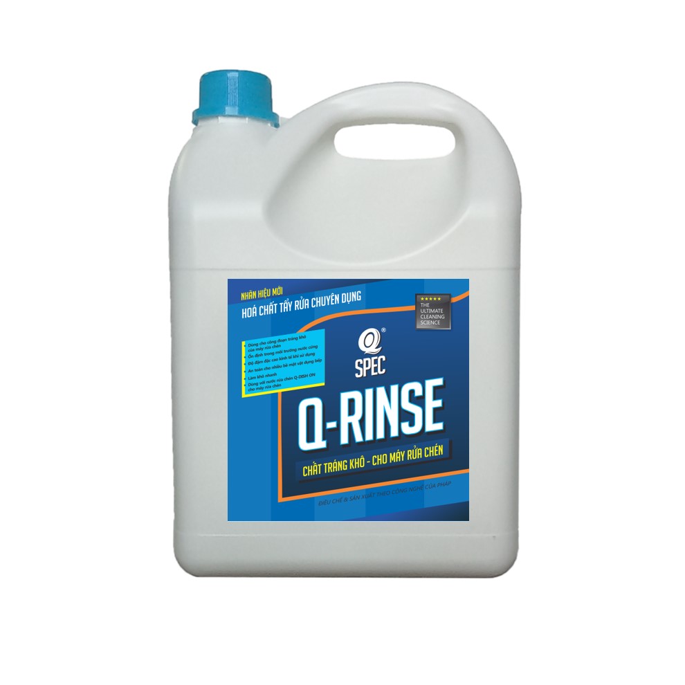 Chất Tráng Khô Chén Dùng Cho Máy Q-RINSE - can 4 lít - AVCOchem - Q-SPEC