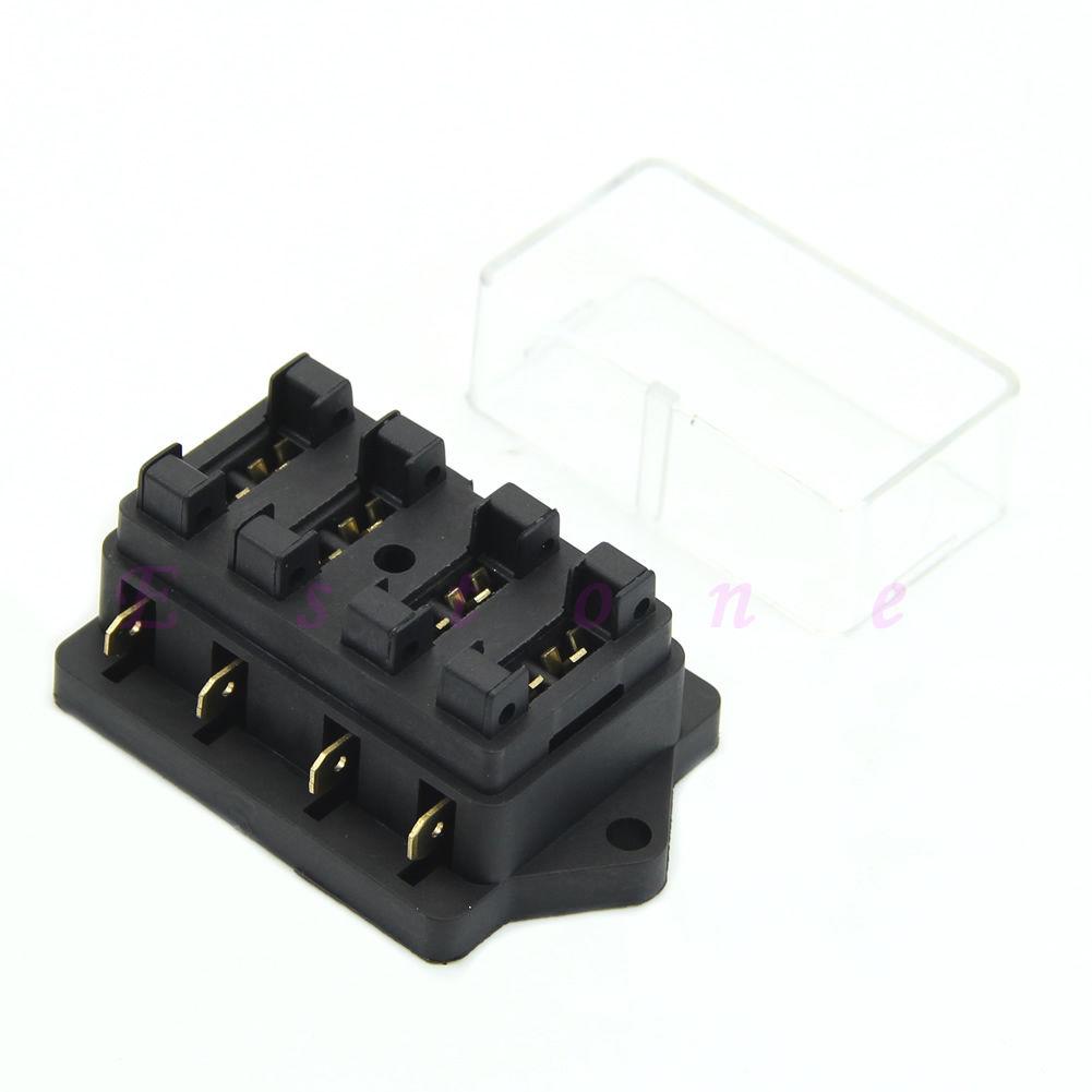 4 Way Circuit Car Boat Auto Automotive Blade Fuse Box Block Holder ATC ATO