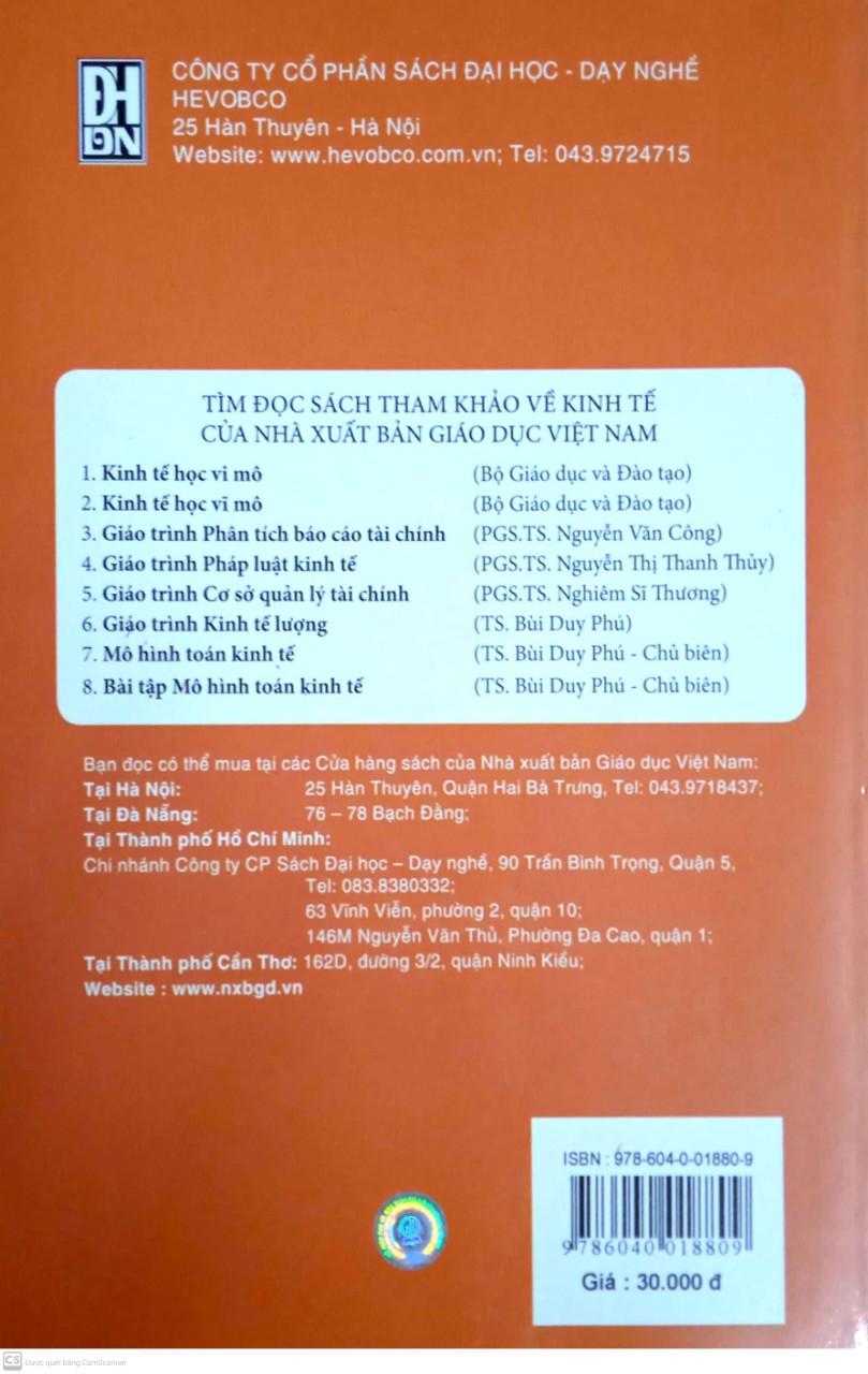 Hình ảnh Bài tập mô hình toán kinh tế (Dành cho sinh viên các trường đại học, cao đẳng khối Kinh tế)