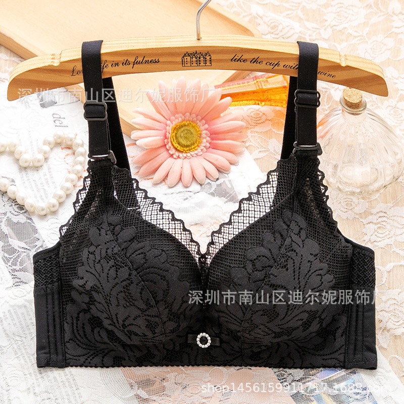 Áo lót ren đệm hơi mềm mại, mút 3cm nâng đẩy ngực, tạo khe hoàn hảo, bản to chống hằn,che mỡ lưng mỡ nách