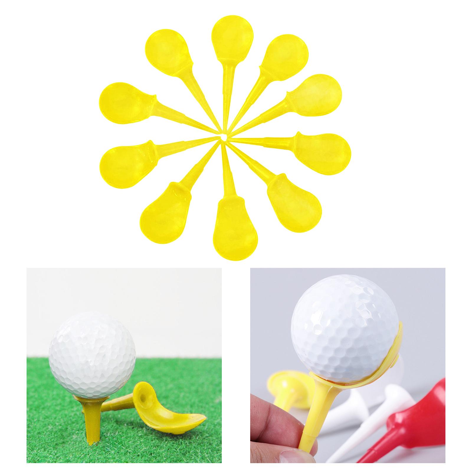 Pack of 10 Golf Tees Professional Plastic Golf Tees, Golfing Tees Yellow Color Golf Tees Replacements