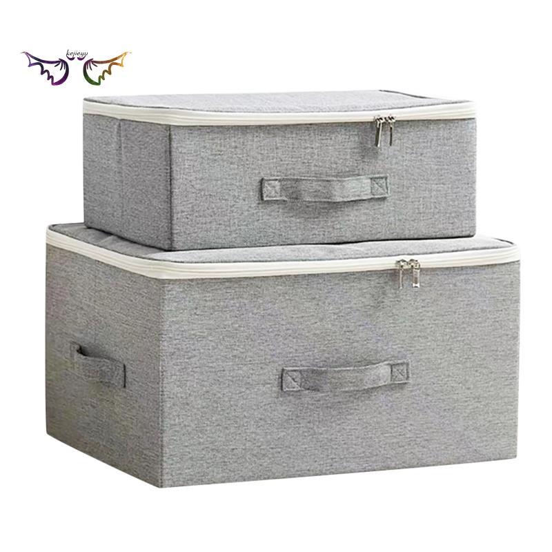 Foldable Storage Box for Clothes Large Capacity Storage Boxes Underwear Socks Box with Lid Quilt Dust-Proof Box,S - L