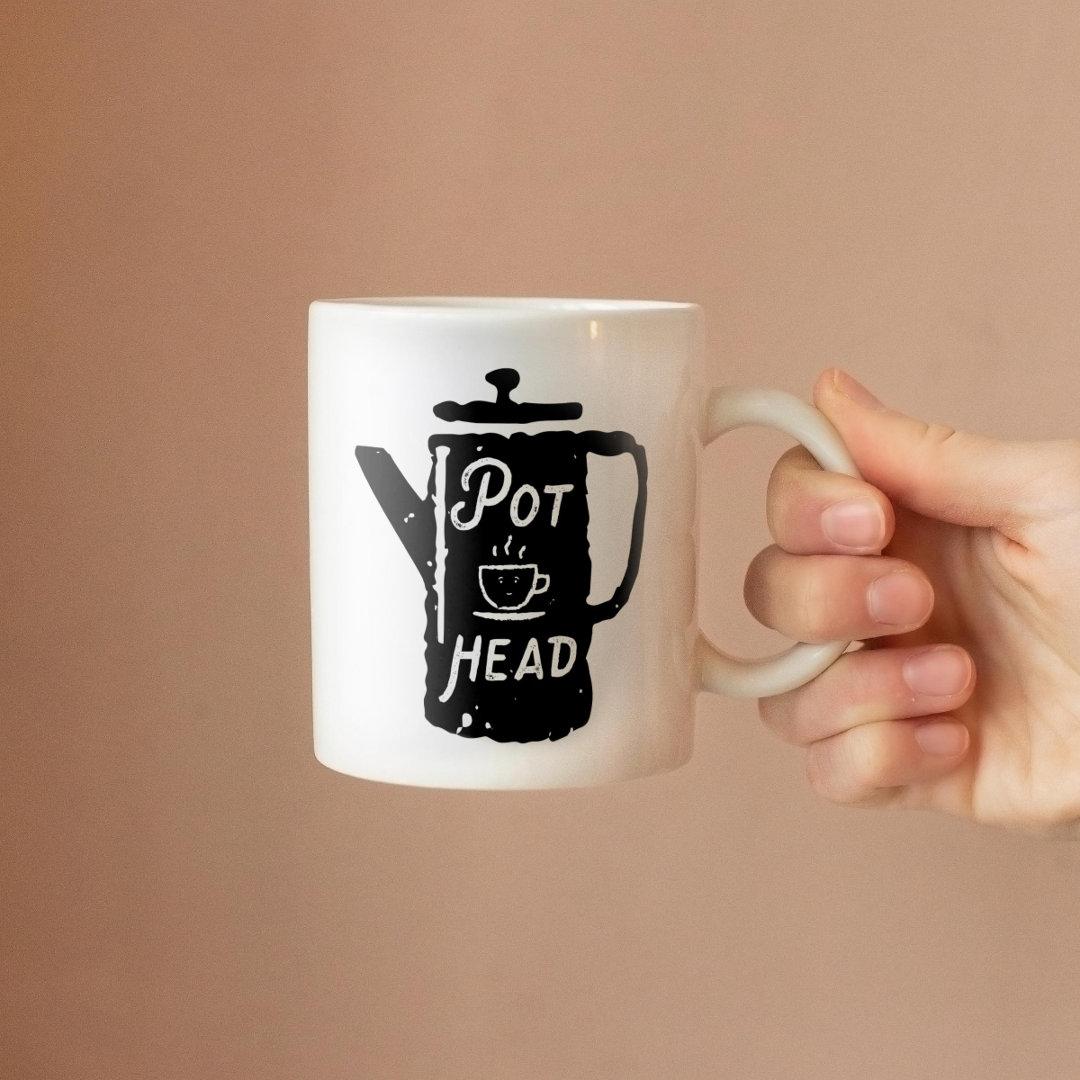 Ly Cốc Sứ Cao Cấp hình Coffee Pot Head