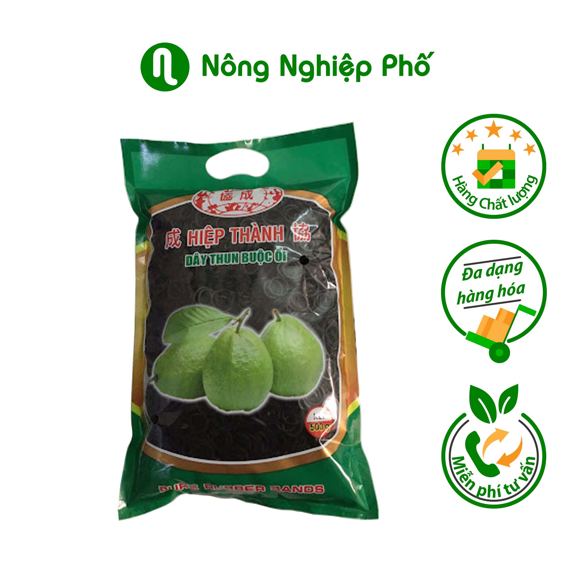 DÂY THUN ĐEN BUỘC TÚI BỌC ỔI - GÓI 500 GRAM