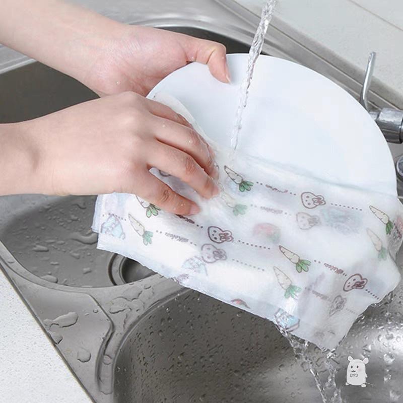 Khăn Giấy Lau Đa Năng Cuộn 80 Tờ, Lau Bếp, Lau Tay, Lau Bát Đũa Màu Trắng Có Họa Tiết