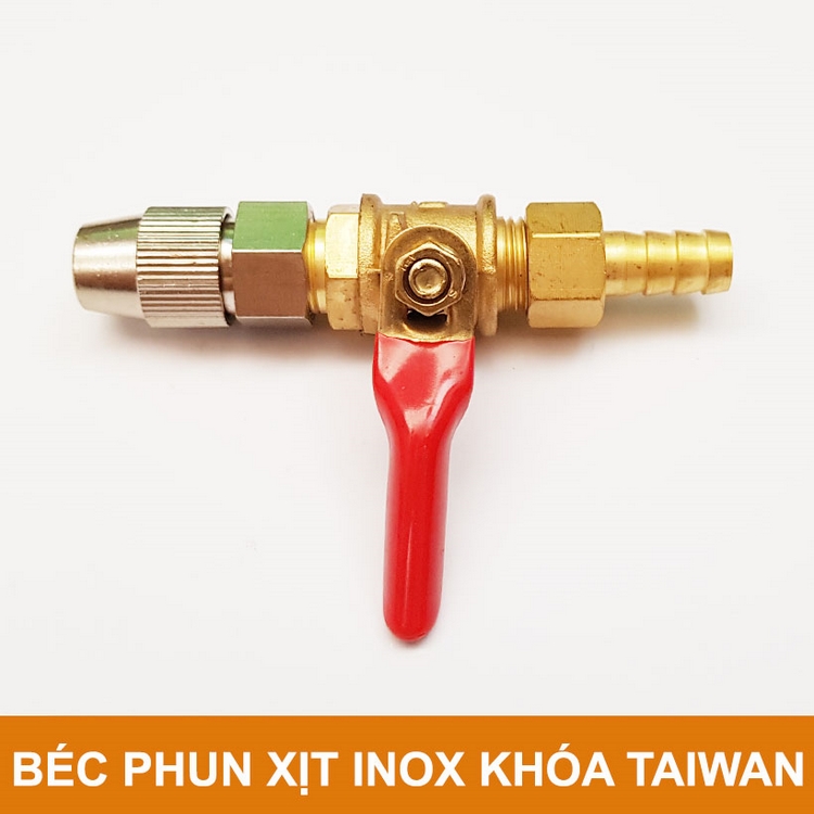 Béc phun xịt inox khoá nước Taiwan chỉnh tia