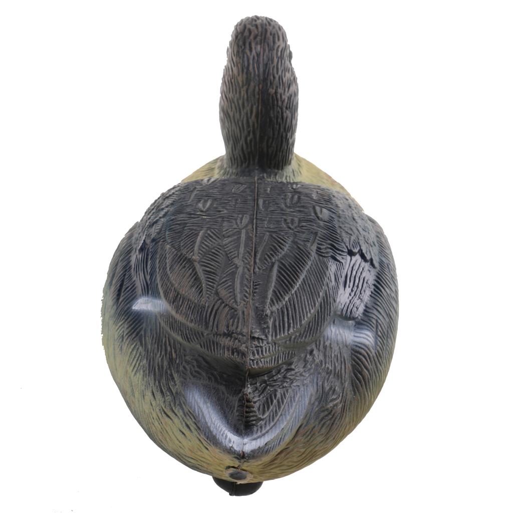 4xPE Lifelike Floating 14" Hunting Shooting Male/Drake Duck Decoy Green/Yellow Yellow