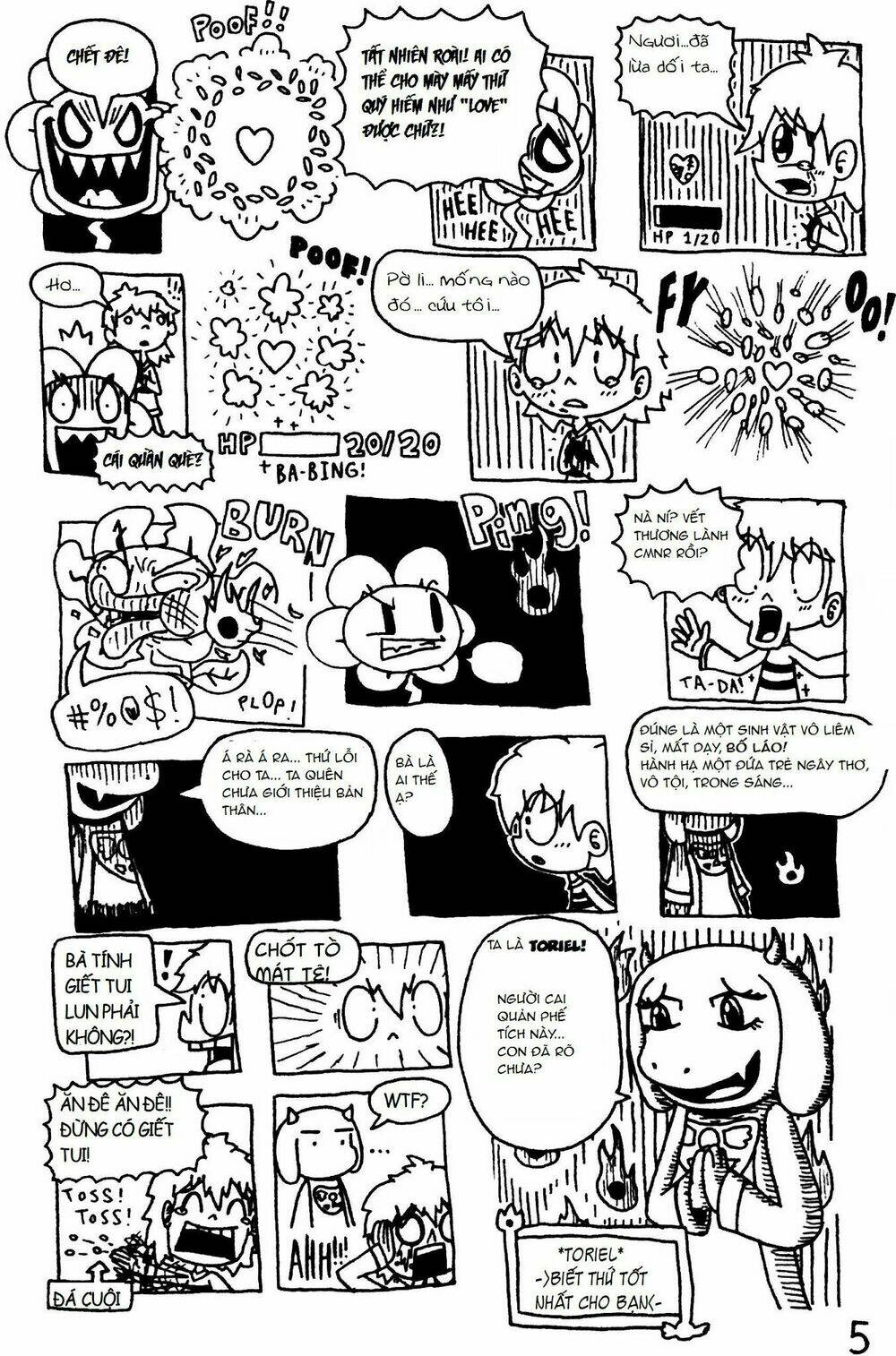 undertale - câu chuyện dưới lòng đất chapter 1 6