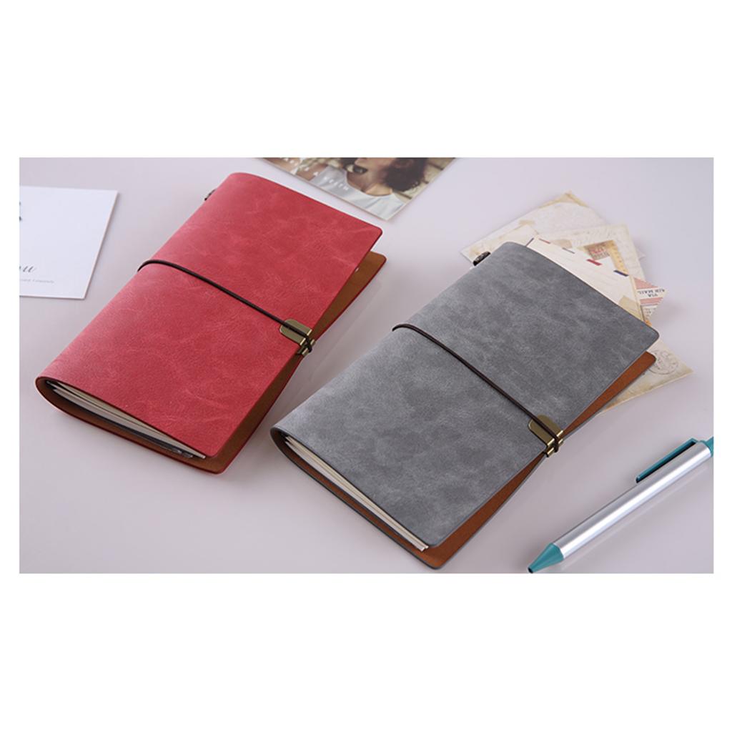 Portable Leather Notebook Blank Page, Travel Journal Diary Notes