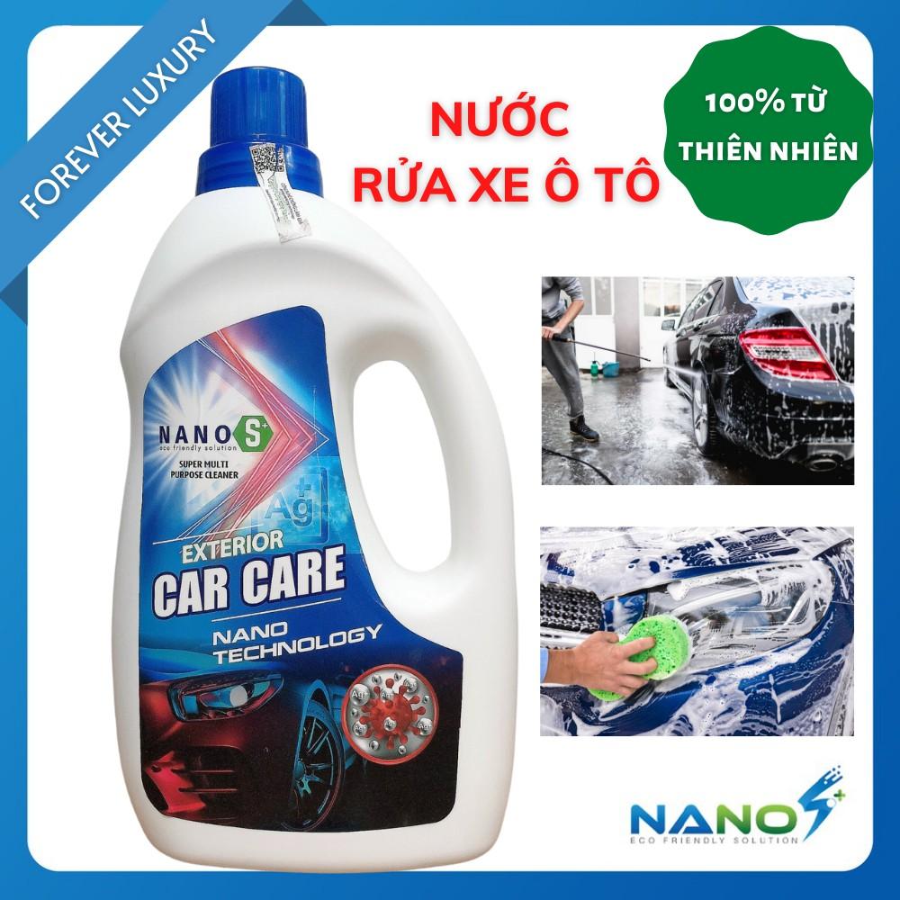 Nước rửa xe ôtô Nano S* Car Care - Chăm sóc Ngoại thất xe, Nano Bạc diệt khuẩn, hương thơm nước hoa 1 lít