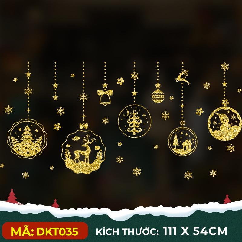 Decal trang trí noel giáng sinh mô hình thả trần nhiều mẫu