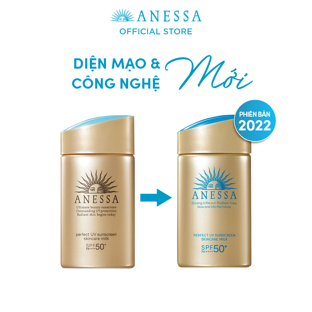 Bộ đôi Kem chống nắng dạng sữa dưỡng da kiềm dầu bảo vệ hoàn hảo (Anessa Gold Milk 60ml x2)