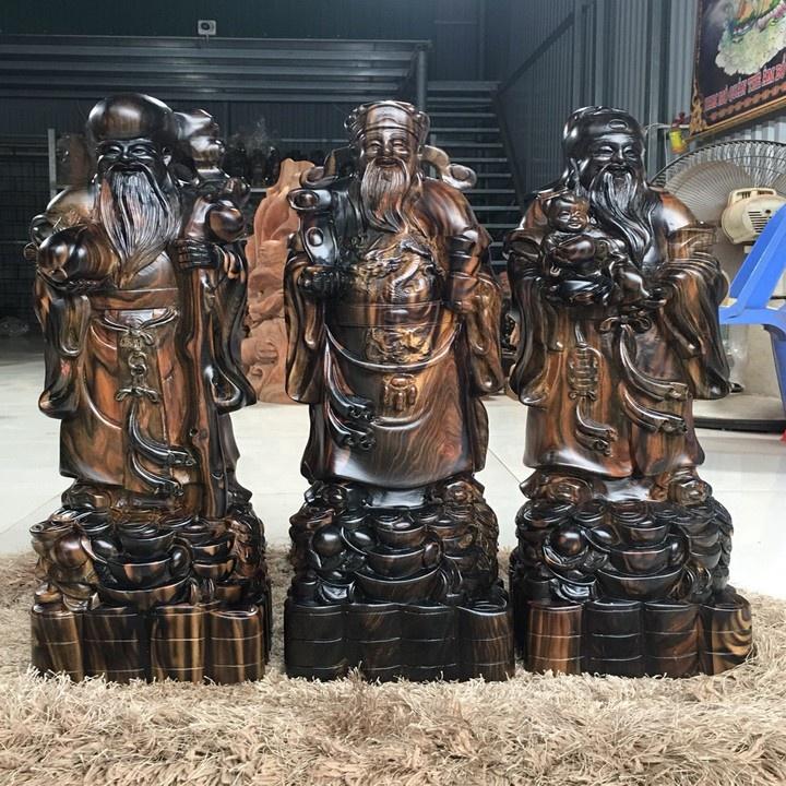 Tượng Tam Đa Gỗ Mun Hoa