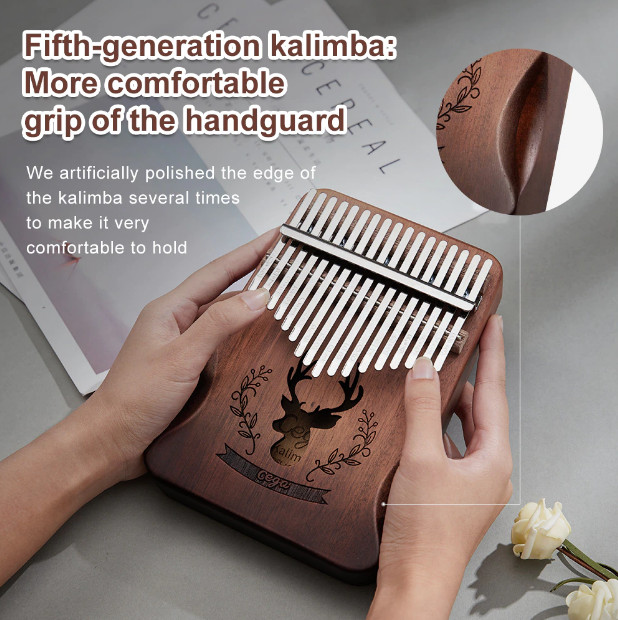 Đàn Kalimba Cega 17 phím gỗ nguyên tấm Mahogany