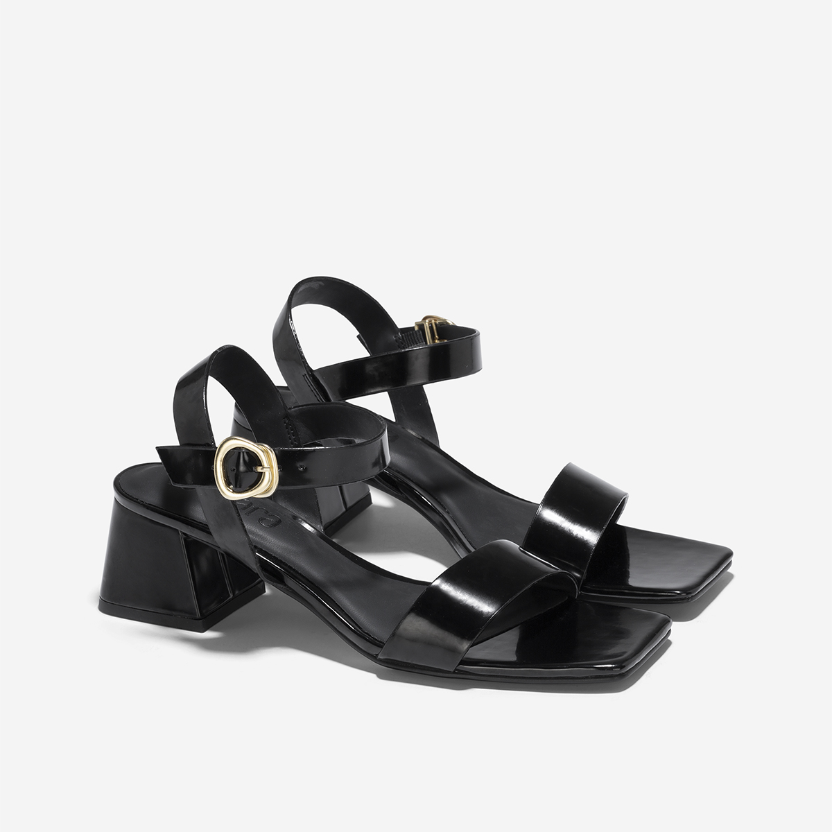 Giày Sandals Block Heel Nhấn Khóa Trang Trí - SDN 0786