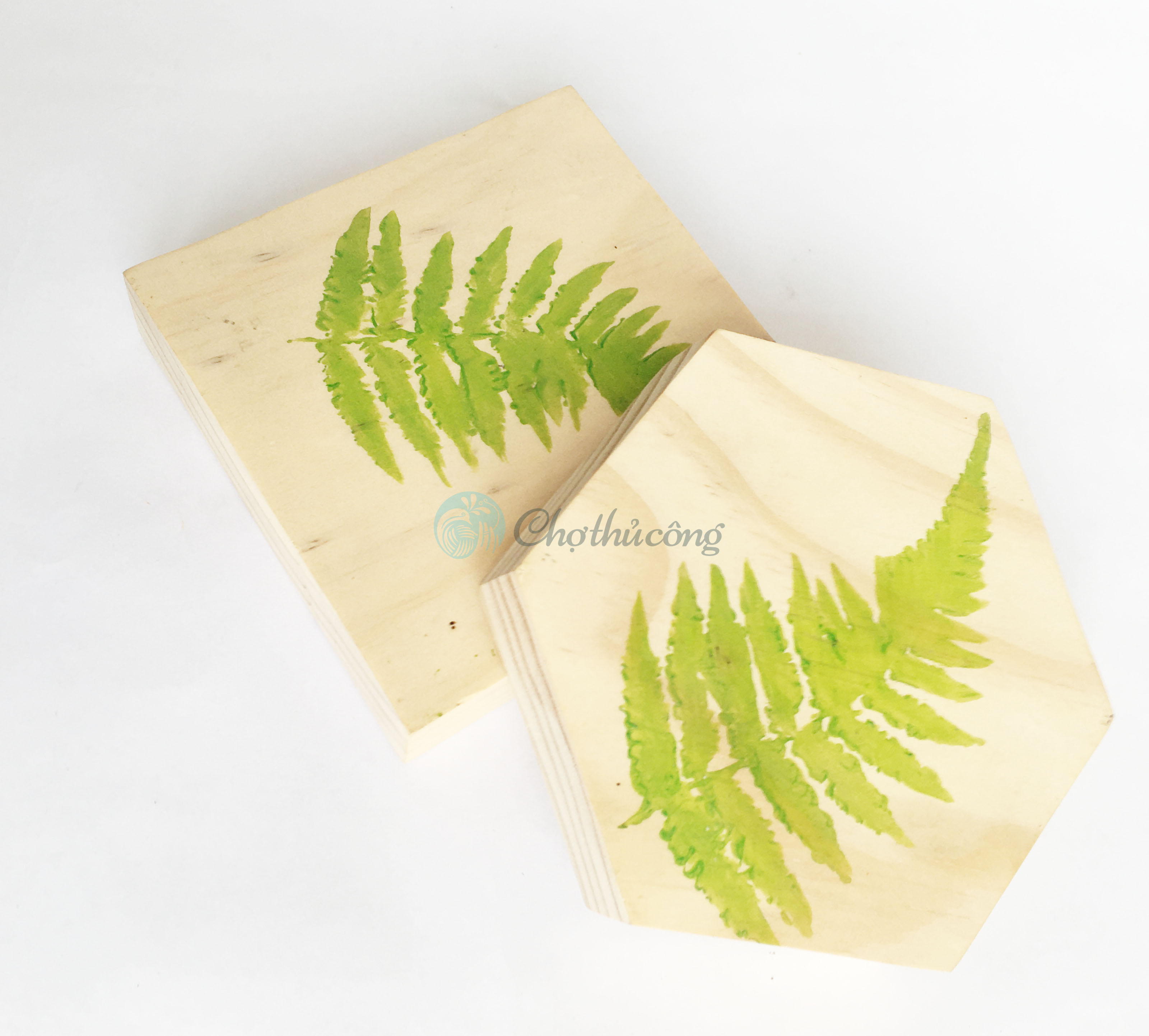 Miếng gỗ thông trơn hình vuông, hình lục giác, hình tròn dày 2cm dùng vẽ tranh decor, bảng treo cửa, bảng gỗ trang trí