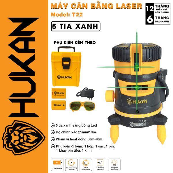 MÁY CÂN BẰNG LASER 5 LINE  T22 HUKAN (1 PIN + 1 SẠC ) - HÀNG CHÍNH HÃNG