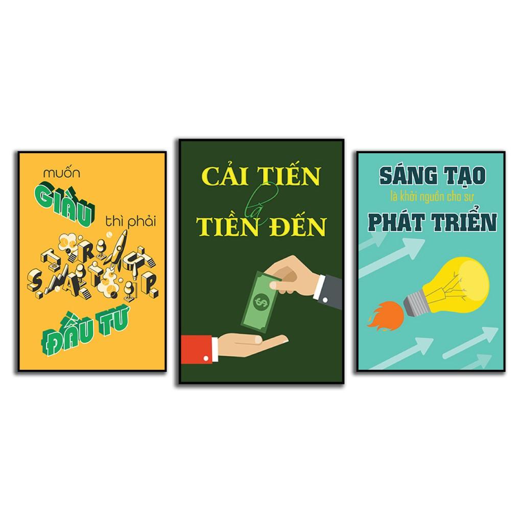 Tranh khẩu hiệu Muốn giàu phải đầu tư DL-95