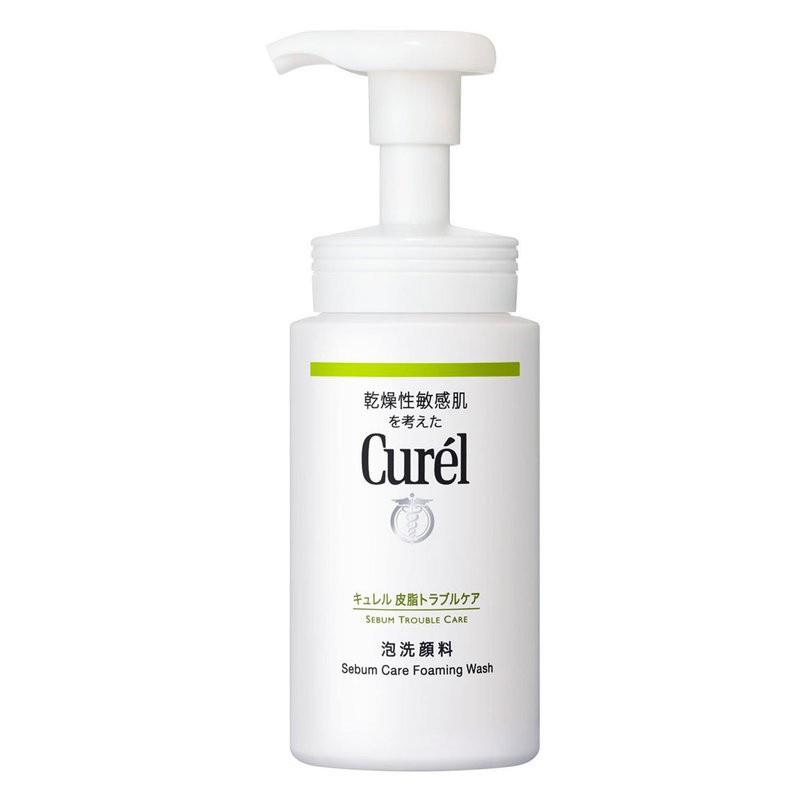 Sữa Rửa Mặt Dạng Bọt Curél Sebum Trouble Care Foaming Facial Wash Dành Cho Da Dầu 150ml