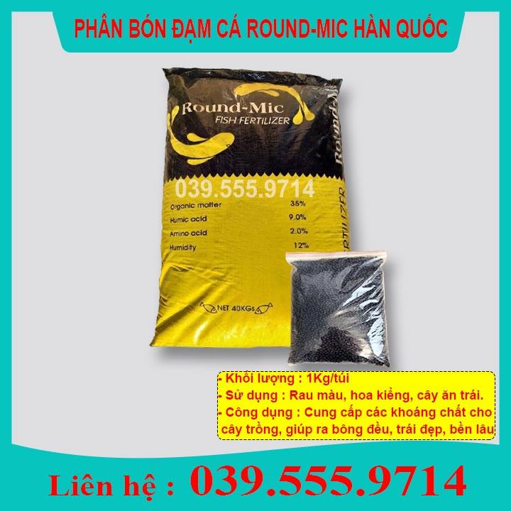 Đạm Cá Hàn Quốc Round Mic ( GÓI 1kg )  - Phân Bón Hữu Cơ Dạng Viên Cung Cấp Dinh Dưỡng Cho Cây Bonsai