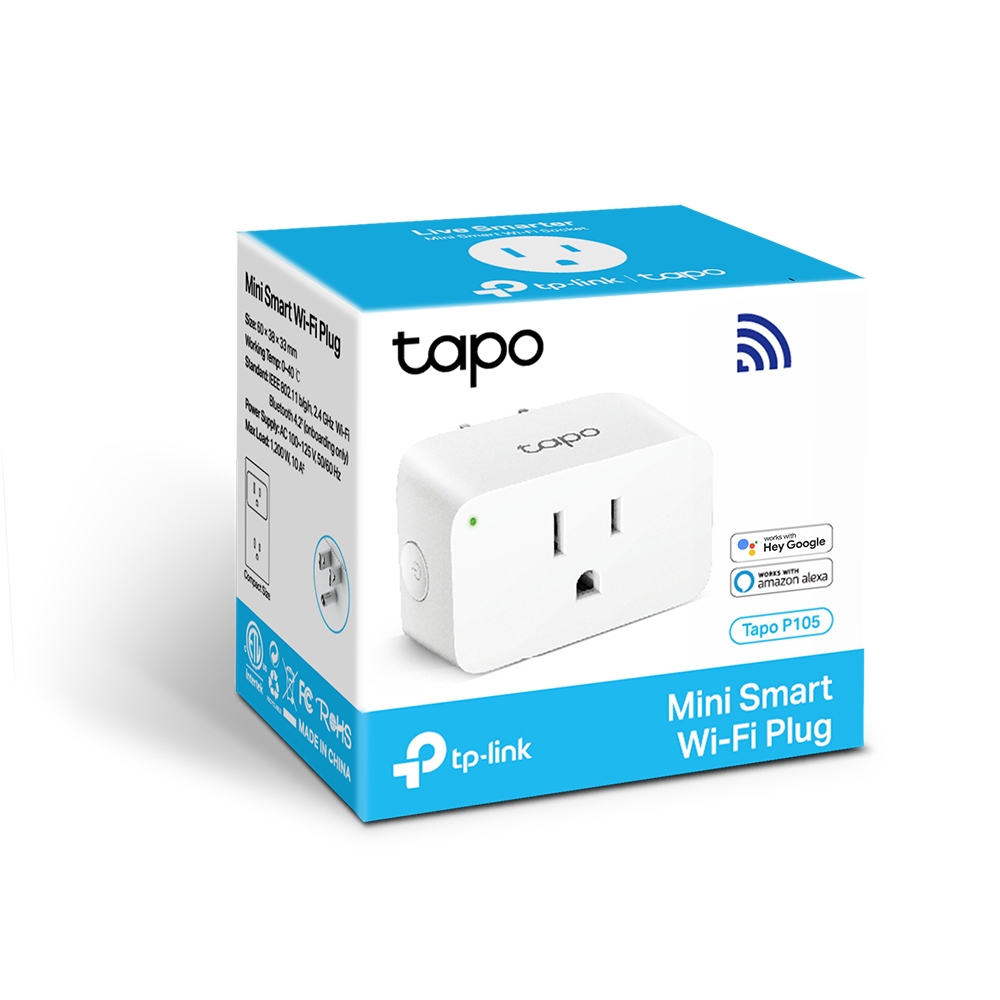 Ổ cắm Wi-Fi Thông Minh Nhỏ Gọn TP-Link Tapo P100 | Điều khiển từ xa , đặt lịch tắt mở thiết bị | Bảo hành 1 năm | Hàng Chính Hãng