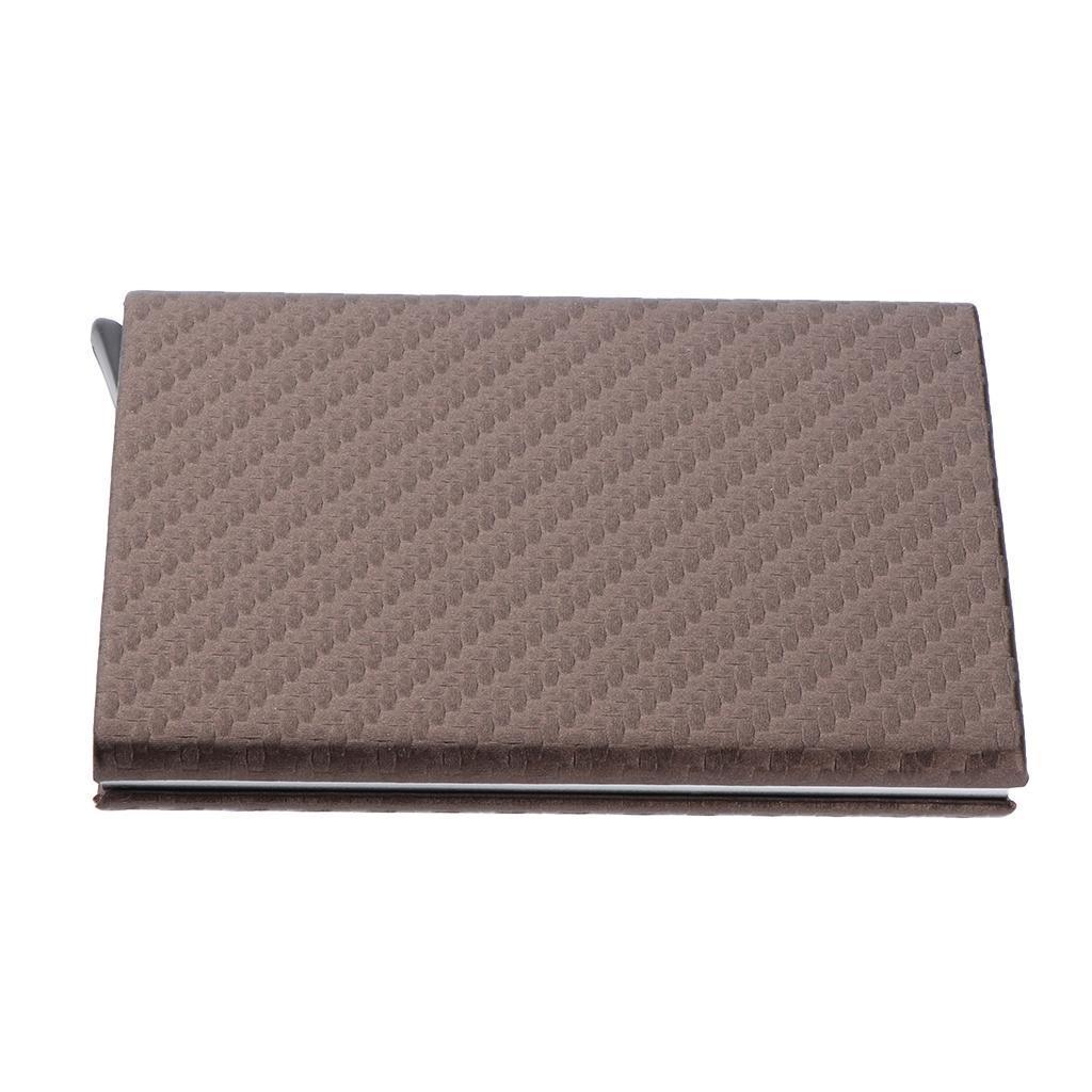 RFID Blocking Leather Business Card Holder Credit Card Case Holder Money Clip Wallet