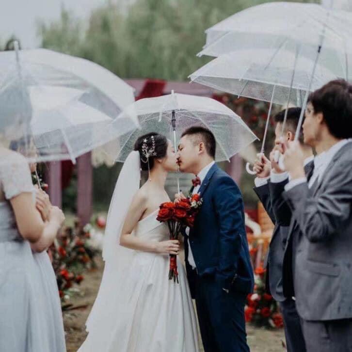 Ô dù trong suốt đi mưa đẹp tiện lợi