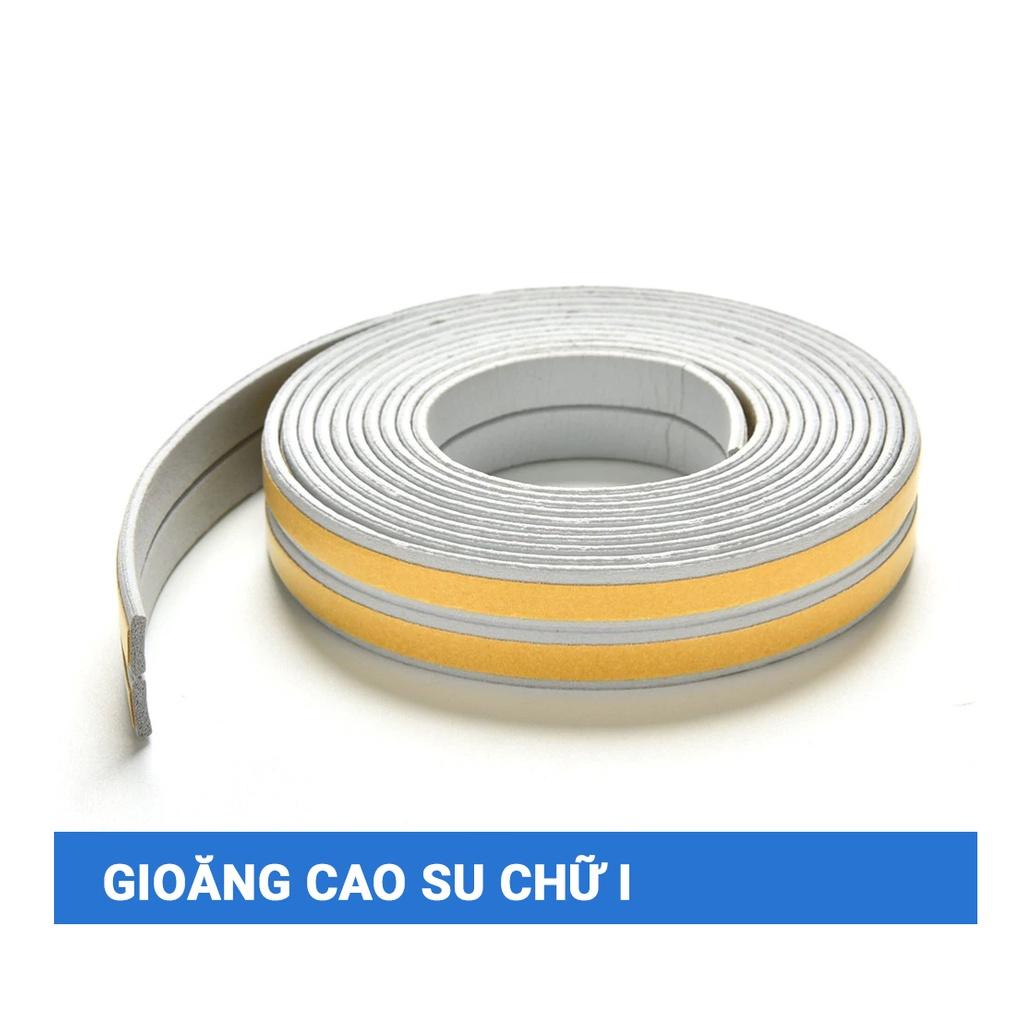 Cuộn 6 mét Roong, Gioăng cao su chữ I chống ồn, Ron ngăn Bụi cửa Sổ cửa đi cửa nhà - 6m xám