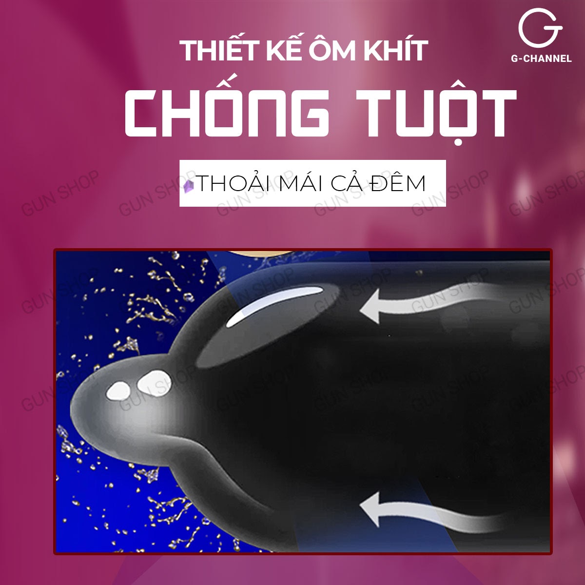Bao cao su OKHQ - Không mùi kèm 1 chiếc BCS Gun Super Thin