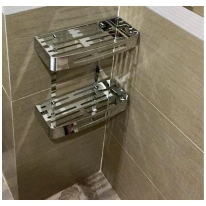 KỆ 2 TẦNG NHÀ TẮM LÀM BẰNG INOX 304