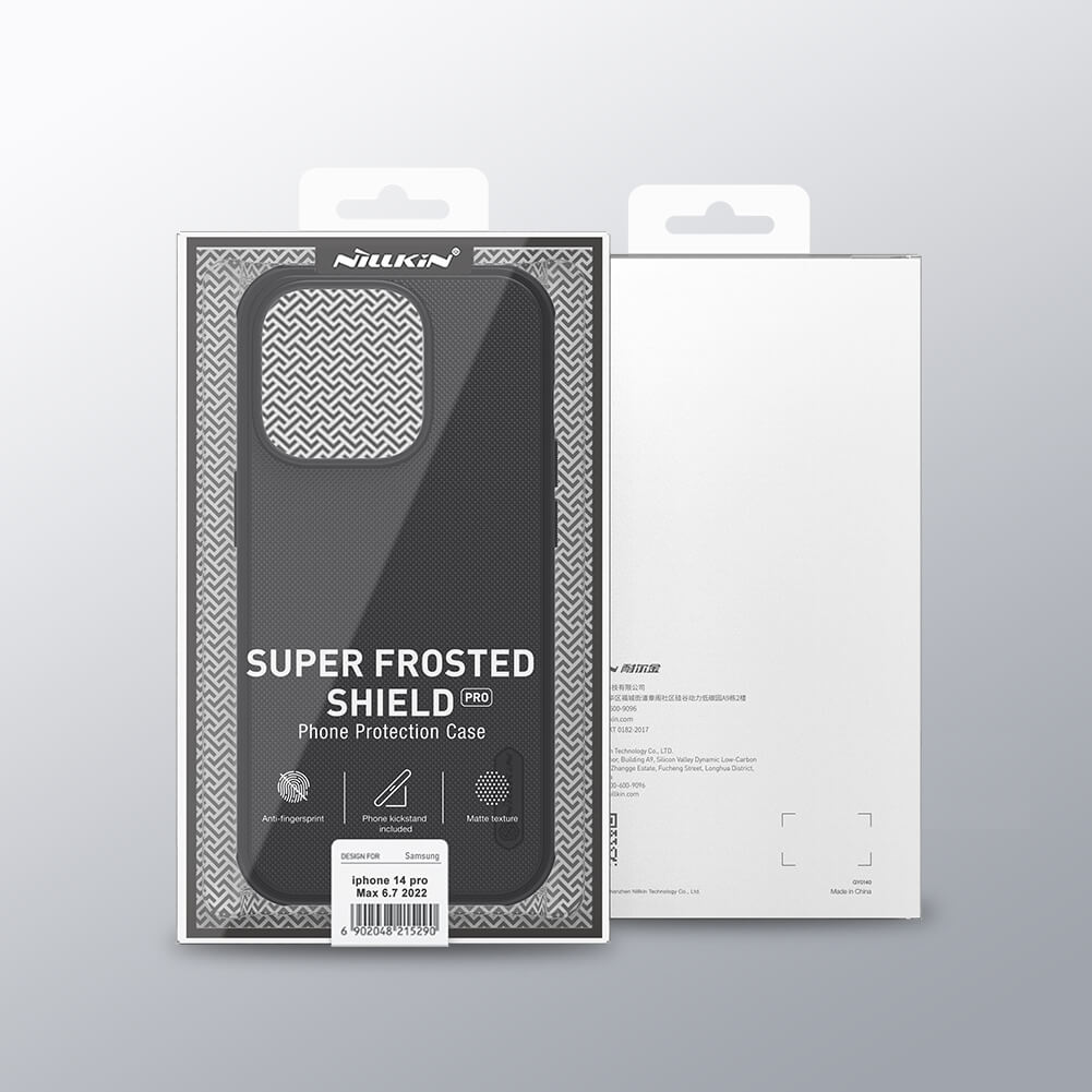 Ốp lưng sần chống sốc cho iPhone 14 Pro / 14 Pro Max mặt lưng nhám hiệu Nillkin Super Frosted Shield Pro cho khả năng chống sốc cực tốt, chất liệu cao cấp, mặt lưng nhám sang trọng - Hàng nhập khẩu