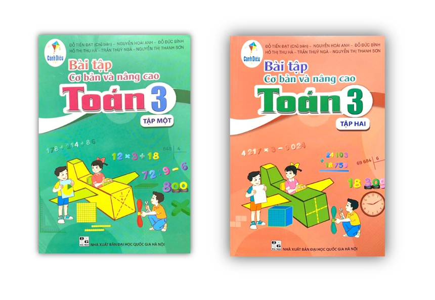 Sách - Combo Bài tập cơ bản và nâng cao toán 3 tập 1 + 2