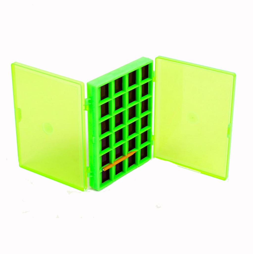 Double Side Magnetic Fly Fishing Box Hooks Storage Case Holder with 44 Compartments